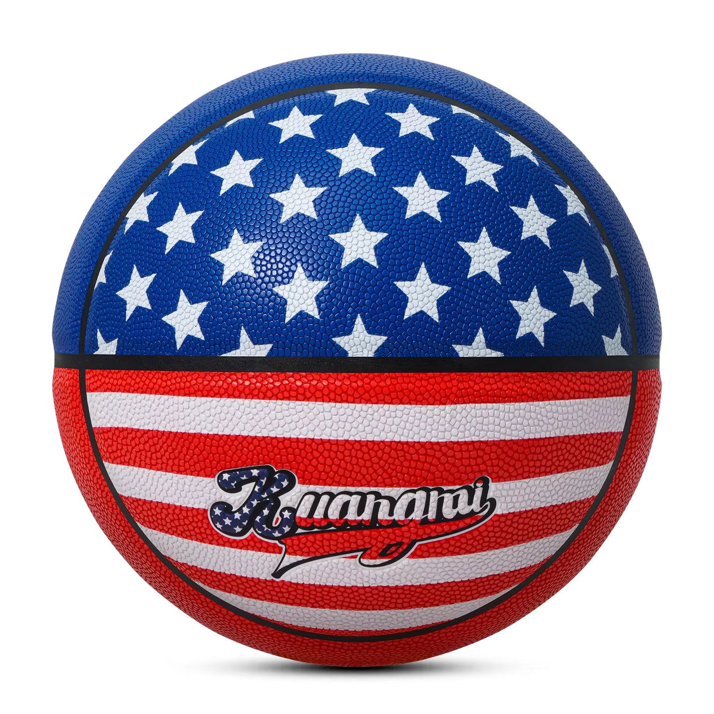 Kuangmi Size 7 PU Basketball - American Style, High-Quality Leather Feel, Excellent Grip for Indoor/Outdoor Training