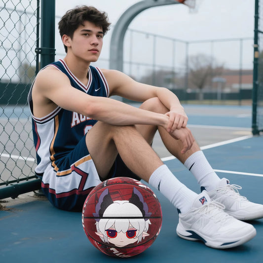 Kuangmi Anime Street Basketball, made of PU leather, is an official Size 7 streetball suitable for men, women and youth