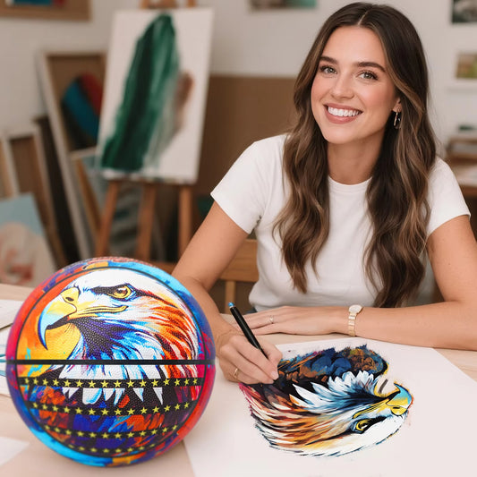 Kuangmi Sea Eagle Basketball PU Wear-resistant Anti-slip Indoor and Outdoor Competition Training Universal Size7 29.5"