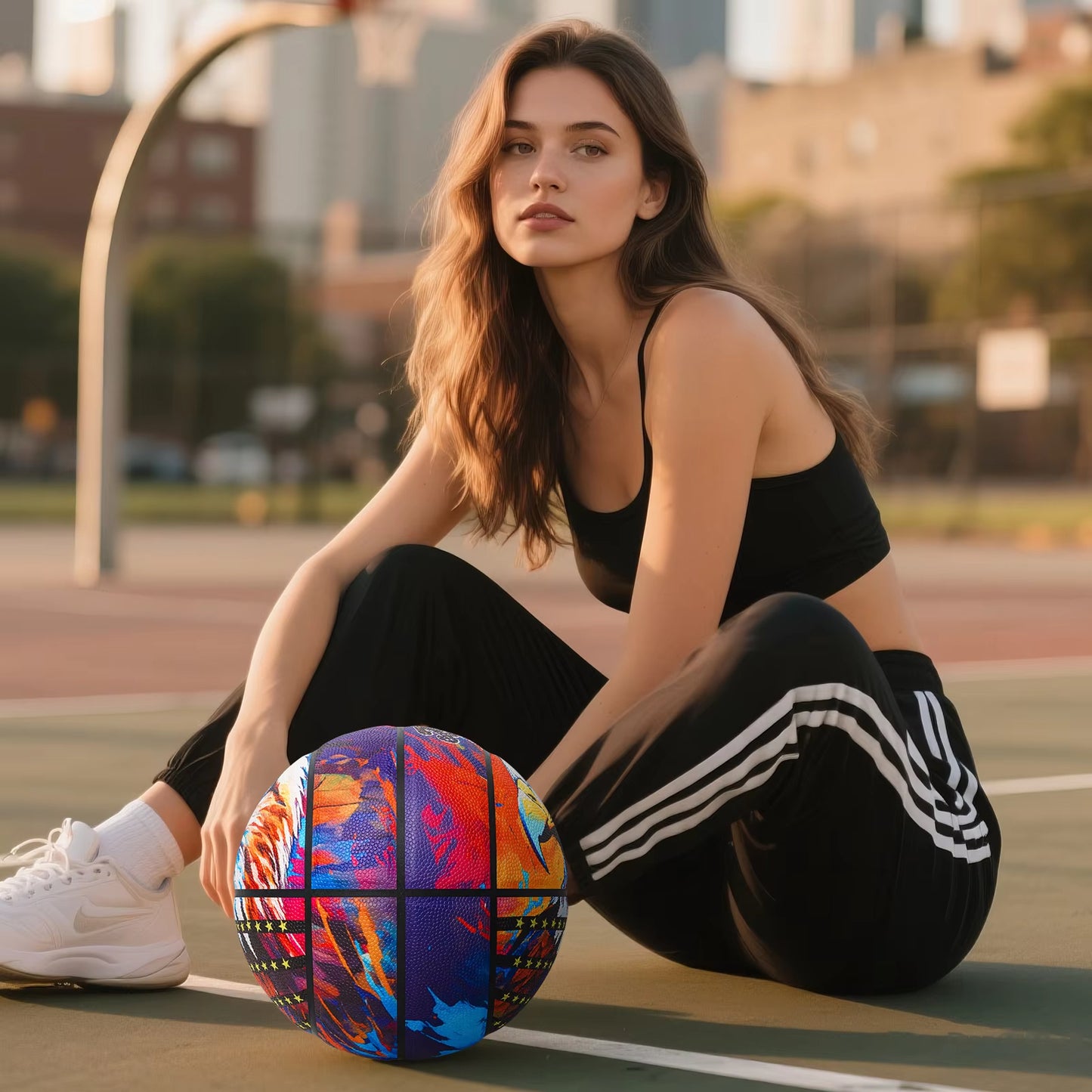 Kuangmi Sea Eagle Basketball PU Wear-resistant Anti-slip Indoor and Outdoor Competition Training Universal Size7 29.5"