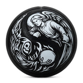 Kuangmi Anjo & Demônio Basquetebol Tamanho 7 (29.5“), Bola de PU Durável para Crianças, Jovens e Adultos, Jogo de Treino Interior e Exterior