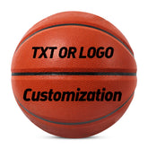 Kuangmi Custom Text & Logo Basketball - Personalized Gift with Standard PU Leather (All Sizes)
