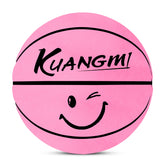 Kuangmi Pink Basketball (3 Color Schemes, 2 Patterns) – Size 4/5/6/7, Hygroscopic PU, Pre-Order