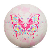 Kuangmi Pink Butterfly Volleyball, Size 5, PU Surface