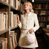 Saco de Basquetebol e Bolsa de Mão com Padrão de Rosa Rosa Tamanho 6