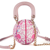 Kuangmi Mini Basketball Bag & Handbag - Pink Bear Print