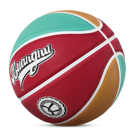 Kuangmi American Style Indoor/Outdoor Premium Rubber Basketball Vermilion (Color) Size 7 slope chart