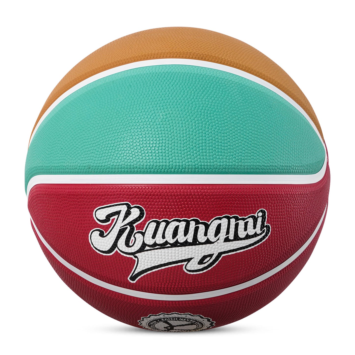 Kuangmi American Style Indoor/Outdoor Premium Rubber Basketball Vermilion (Color) Size 7