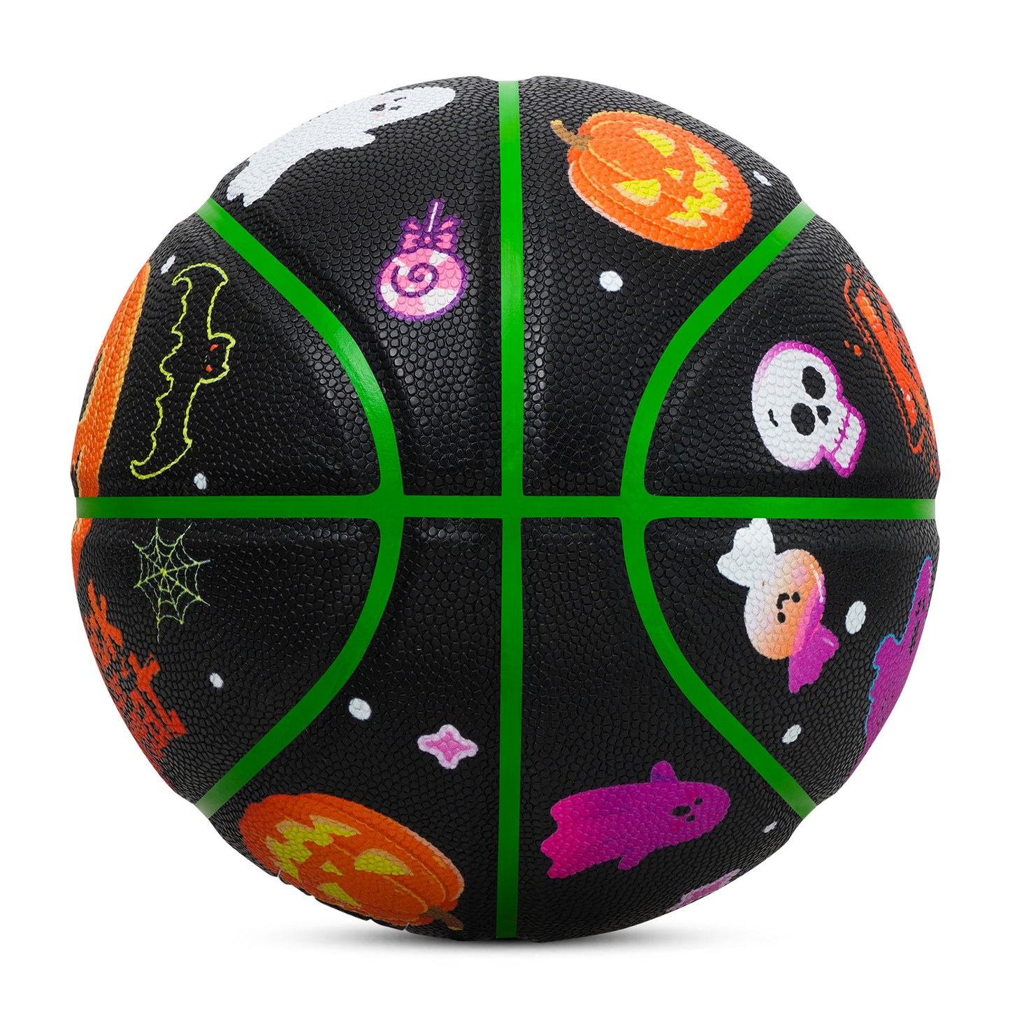 Kuangmi 2025 Halloween Themed Basketball Size 7 (29.5") - PU Material, Indoor & Outdoor Use, Perfect for Holiday Community Games & Decor