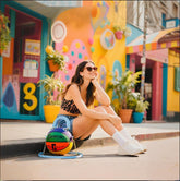 Saco de Basquetebol e Bolsa de Mão Tamanho 5 em Blocos de Cores 8