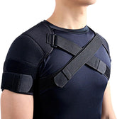 Kuangmi Double Shoulder Support Wrap, Adjustable Neoprene Protector Brace