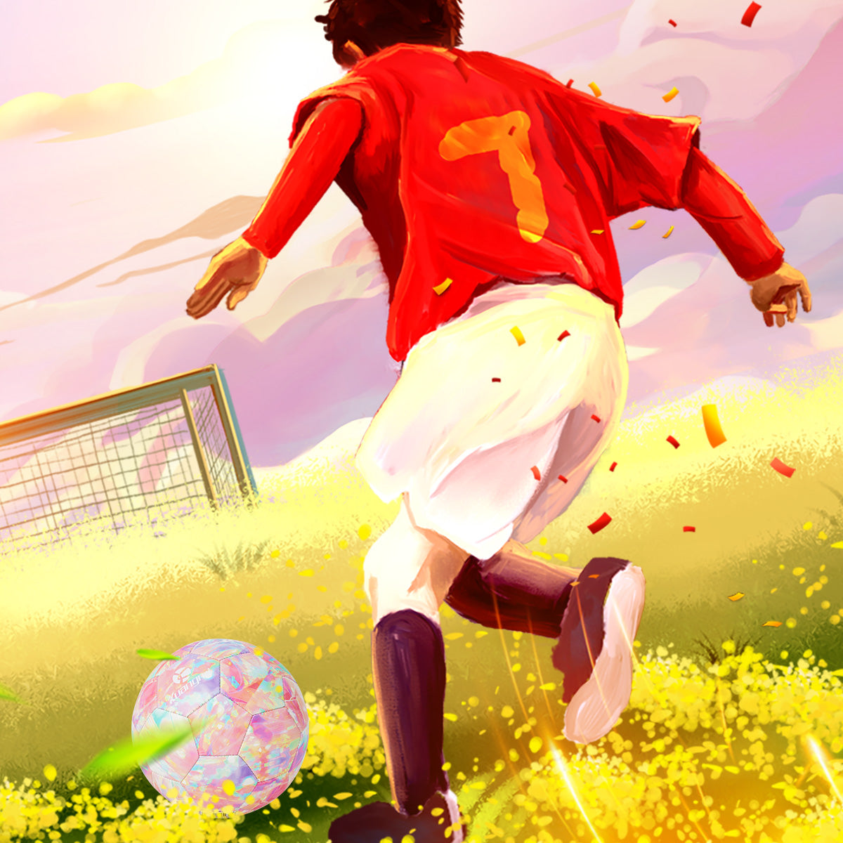 Balón de fútbol fantasía iridiscente Kuangmi - Talla 5