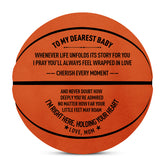Kuangmi Parent-Child Custom Message Basketball - Personalized Gift with Custom Text & Icons (All Sizes)