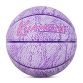 Front view of Kuangmi Purple Snake Print Basketball
