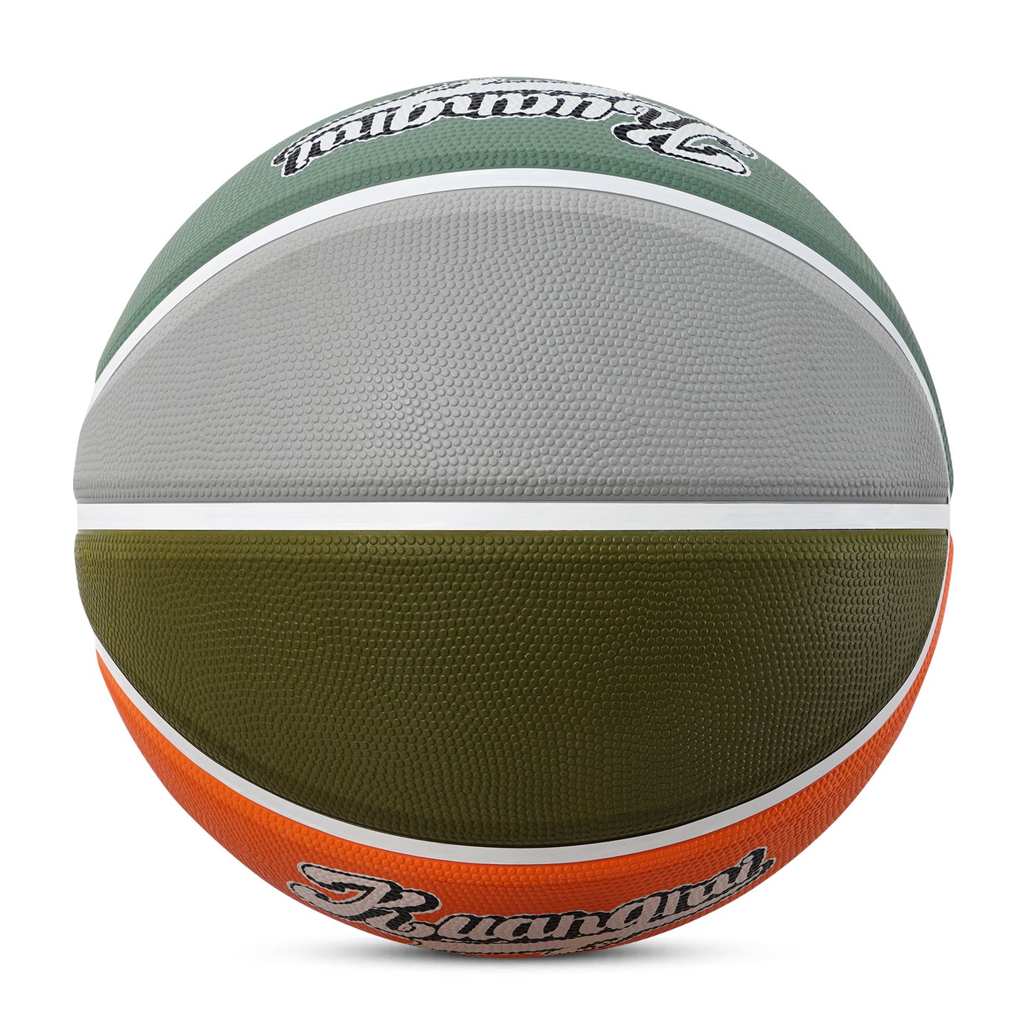 Kuangmi American Style Indoor/Outdoor Premium Rubber Basketball Dark Green Orange Size 7