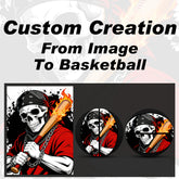 Kuangmi Custom Edgy Graphic Basketball - Personalized Artwork Pattern Gift (All Sizes)