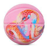 Kuangmi Pink Snake Basketball Gift, Size 7 (29.5"), Hygroscopic PU