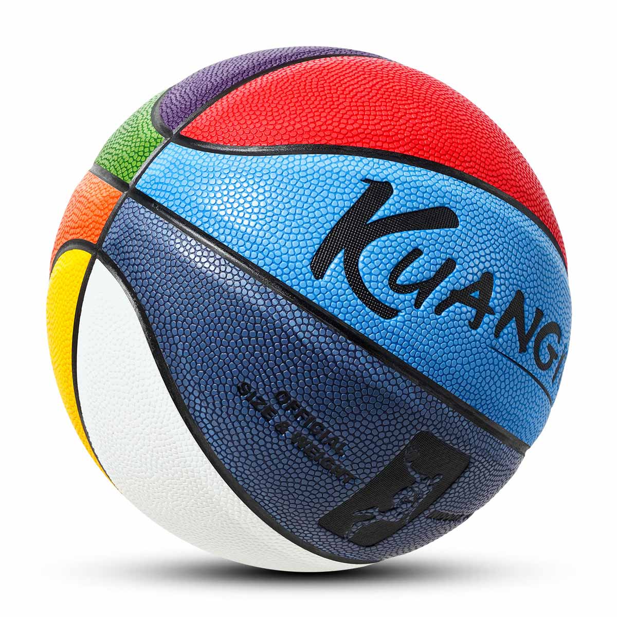 Balón de baloncesto colorido Kuangmi tallas 3/4/5/6/7