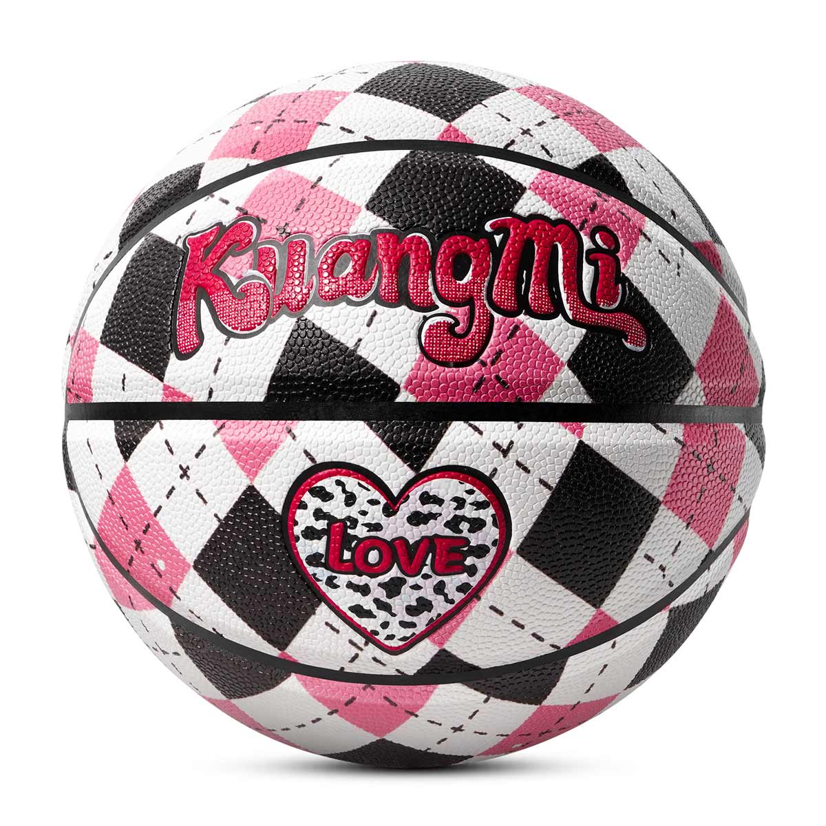 Balón de baloncesto con temática de amor de Kuangmi, tallas 6/7