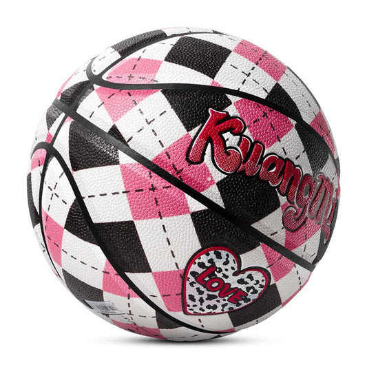Balón de baloncesto con temática de amor de Kuangmi, tallas 6/7