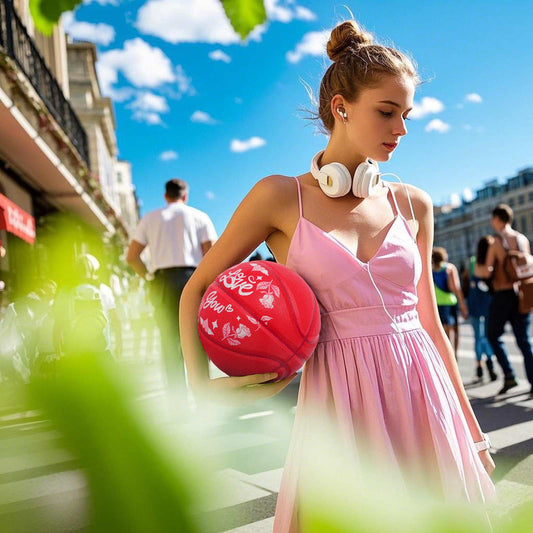 Balón de baloncesto "Love You" de la colección Kuangmi Rose, talla 7