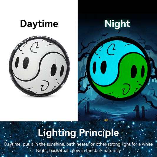 Kuangmi Glow in the Dark Ghost Basketball Size 7 With Tai Chi Elements
