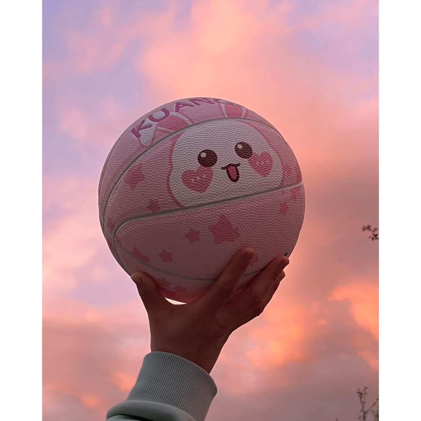 Kuangmi Rabbit Pattern Kids Pink Basketball – Junior Boys/Girls Indoor Outdoor Play
