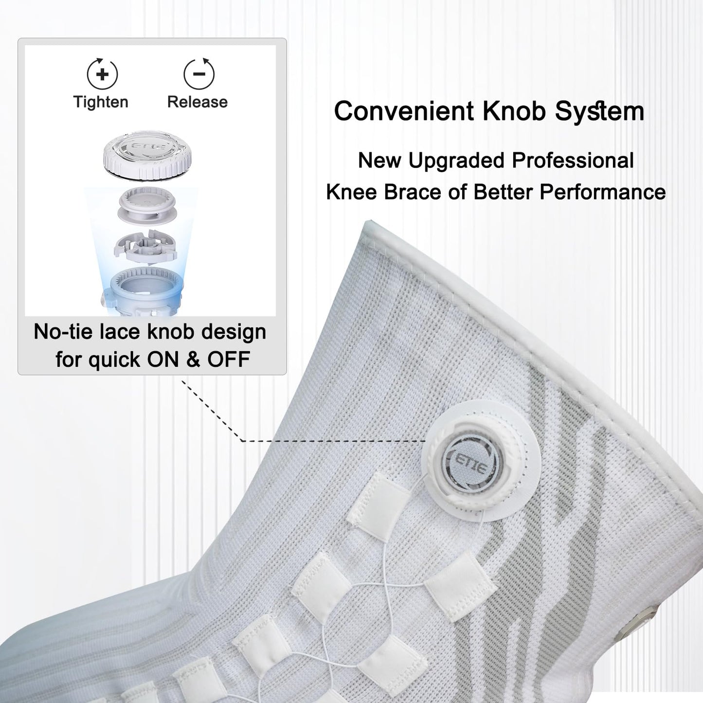 Kuangmi knee brace with easy - use knob for fast adjustment