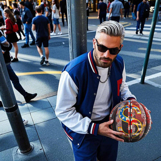 Balón de baloncesto callejero personalizado con temática de dólar Kuangmi, talla 7