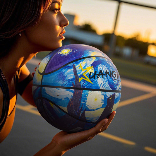 Balón de baloncesto Kuangmi Starry Sky Cat, talla 7