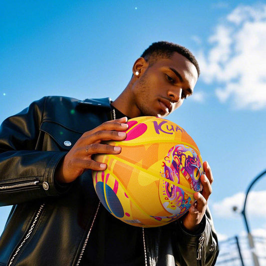 Balón de baloncesto pintado con serpiente Kuangmi Mamba, tallas 6 y 7