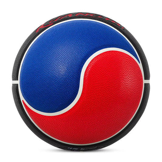 Kuangmi Tai Chi Basketball, Official Size 7 (29.5"), Unique Tai Chi Symbol Red and Blue Color Design, for Indoor & Outdoor
