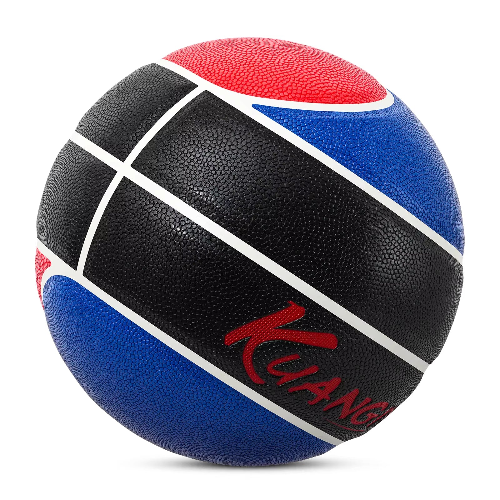 Kuangmi Tai Chi Basketball, Official Size 7 (29.5"), Unique Tai Chi Symbol Red and Blue Color Design, for Indoor & Outdoor