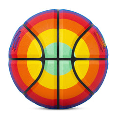 Kuangmi Rainbow Colorful Basketball Size7（29.5“）, Durable PU Ball for Kids Youth Adults, Indoor Outdoor Training Game