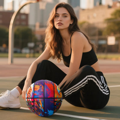 Kuangmi Sea Eagle Basketball PU Wear-resistant Anti-slip Indoor and Outdoor Competition Training Universal Size7 29.5"