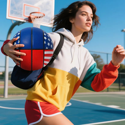 Kuangmi Size 7 PU Basketball - American Style, High-Quality Leather Feel, Excellent Grip for Indoor/Outdoor Training