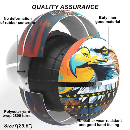 Kuangmi Sea Eagle Basketball PU Wear-resistant Anti-slip Indoor and Outdoor Competition Training Universal Size7 29.5"