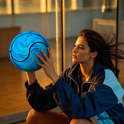 Kuangmi Glow-in-the-Dark Basketball, Indoor and Outdoor Luminous Basketball Gift, Size 7