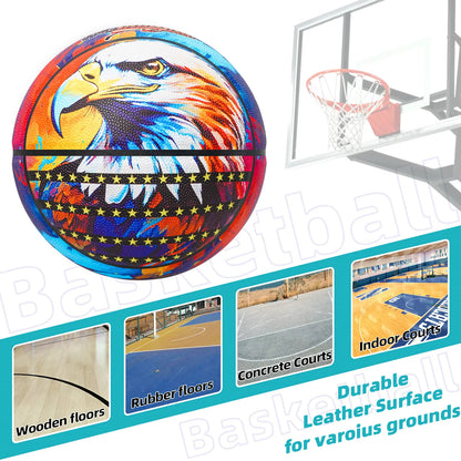 Kuangmi Sea Eagle Basketball PU Wear-resistant Anti-slip Indoor and Outdoor Competition Training Universal Size7 29.5"