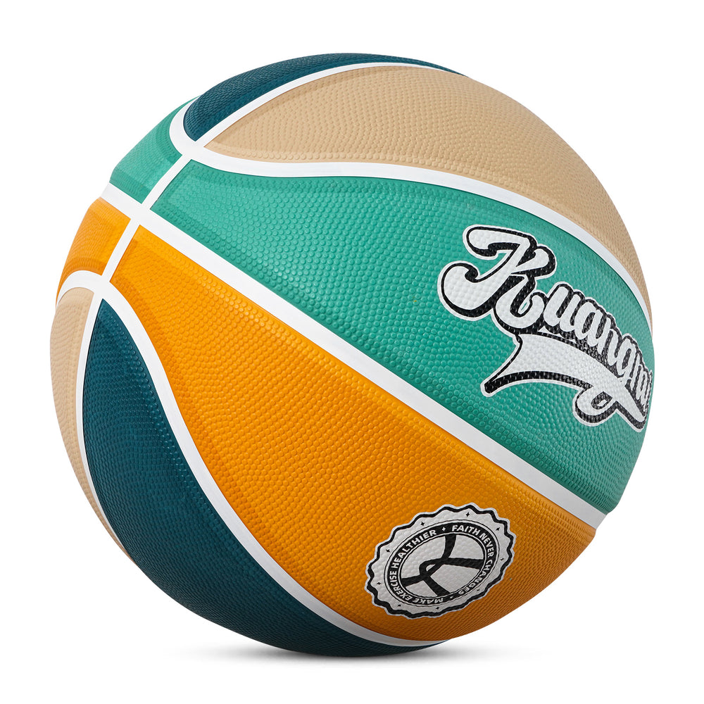 A squinting picture of Kuangmi Greenish Yellow American Style Indoor Basketball