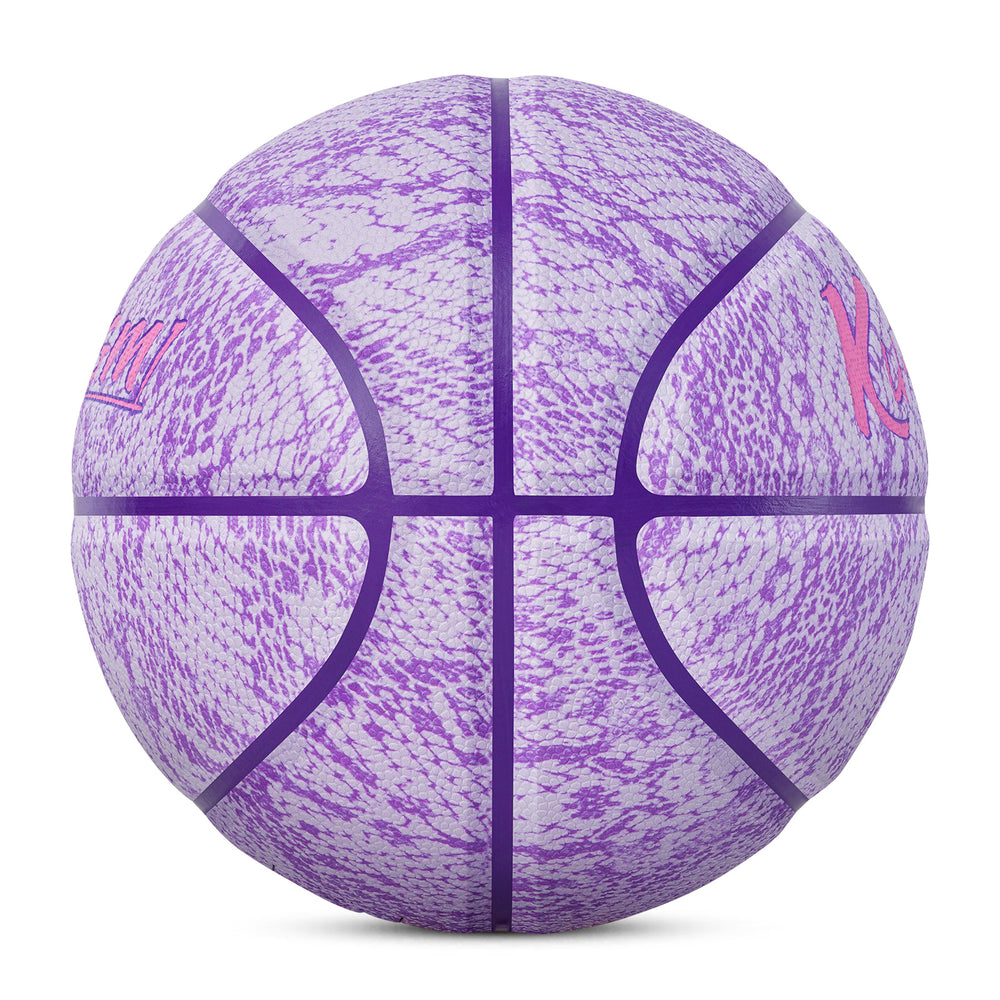 Side view of Kuangmi Purple Snake Print Basketball