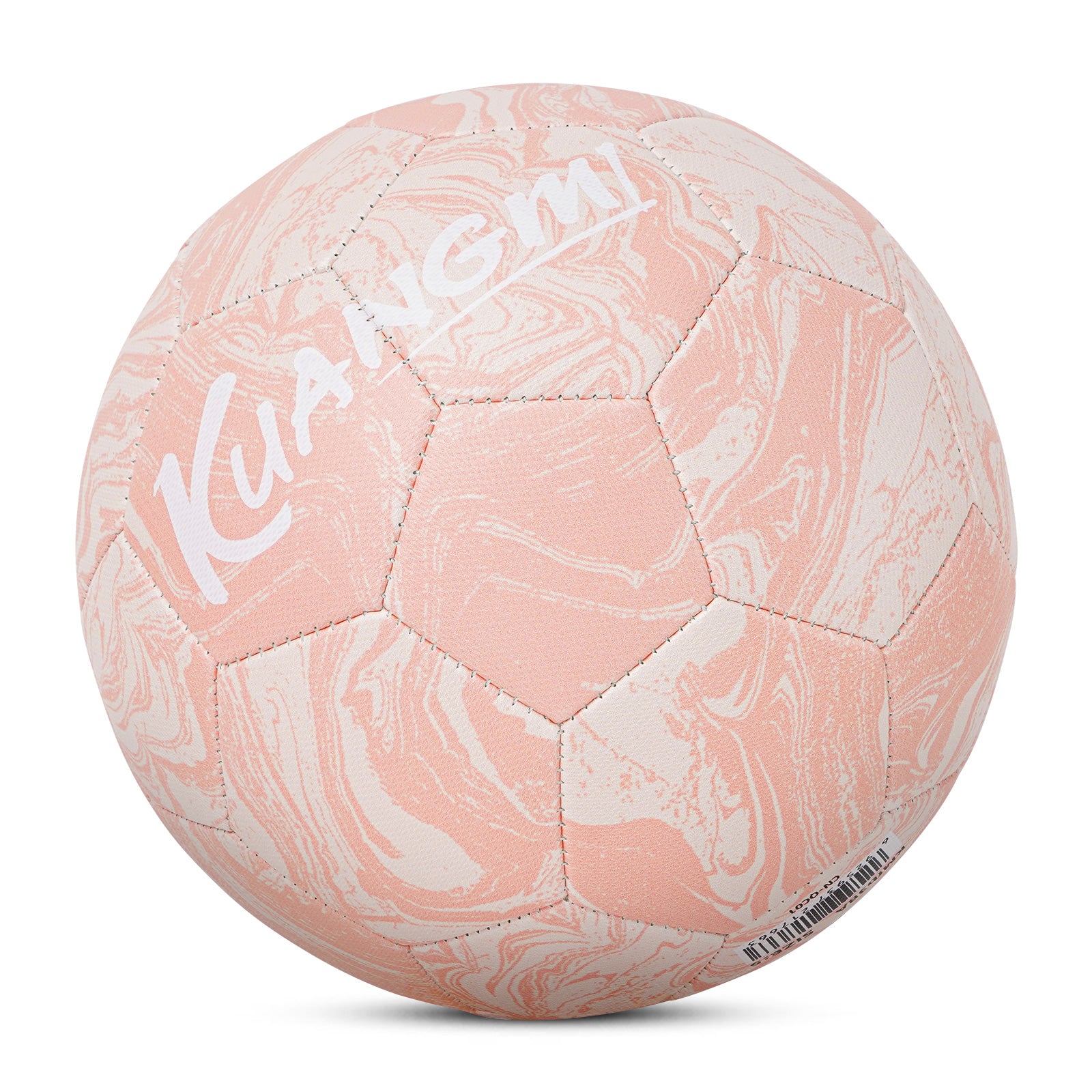 Kuangmi Pink Football, Size 4/5, PU Leather (Machine Stitched)