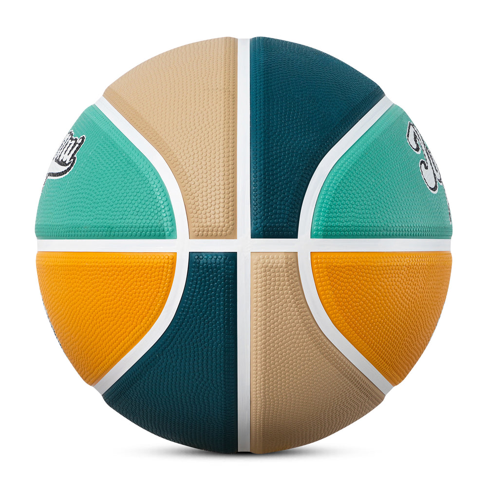 Side view of Kuangmi Greenish Yellow American Style Indoor Basketball