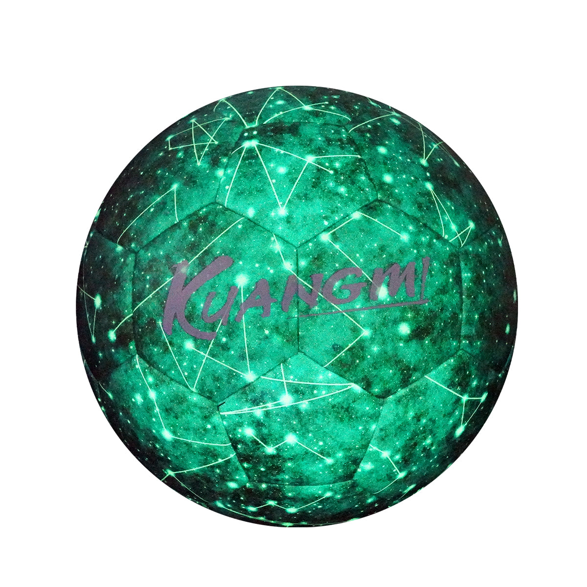 Kuangmi Starfield Luminous Size 5 Football - Premium Luminous PU Material for Nighttime Training and Game Play