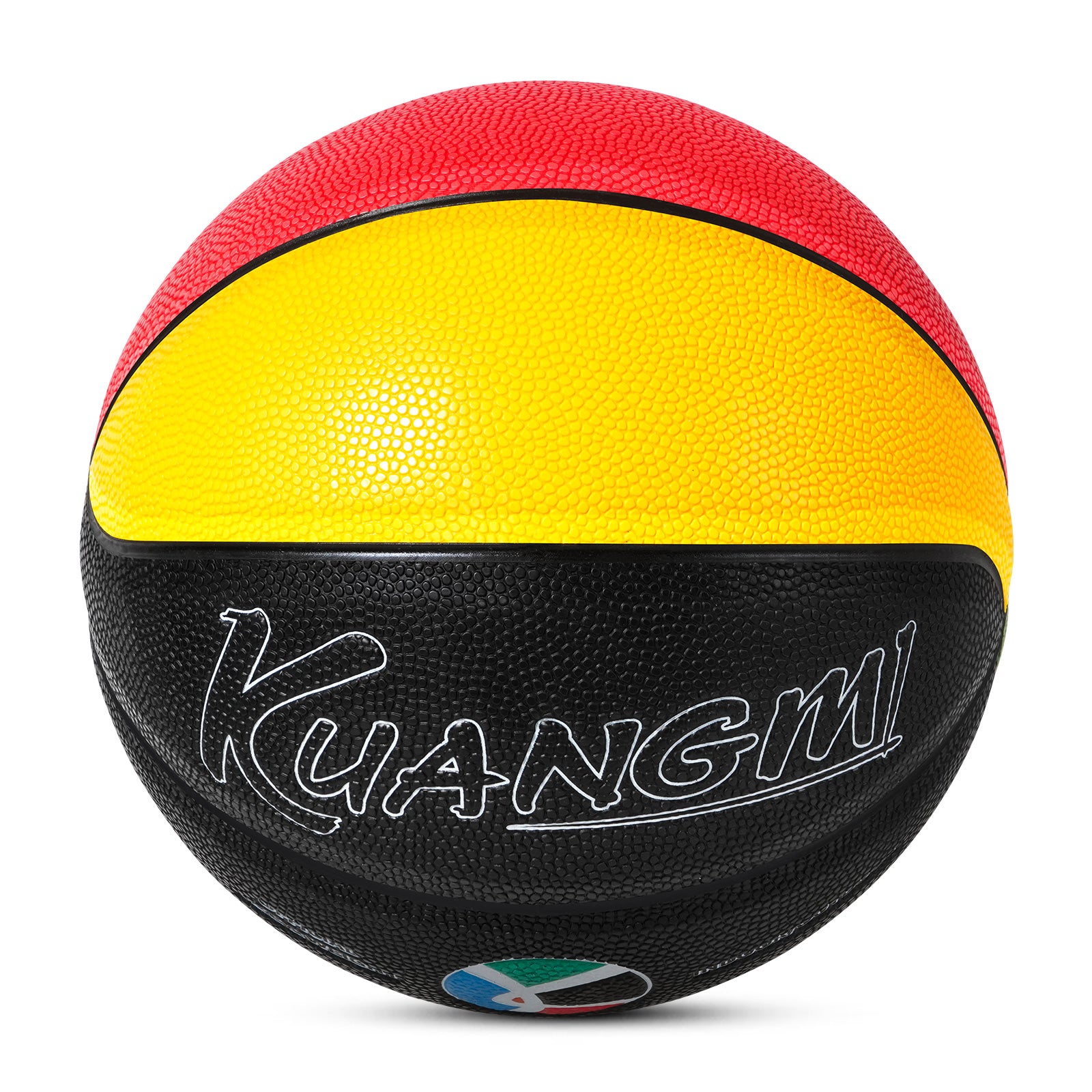 Kuangmi Olympic Colors Basketball - Multicolor Composite PU Ball (Sizes 3/4/5/6/7)