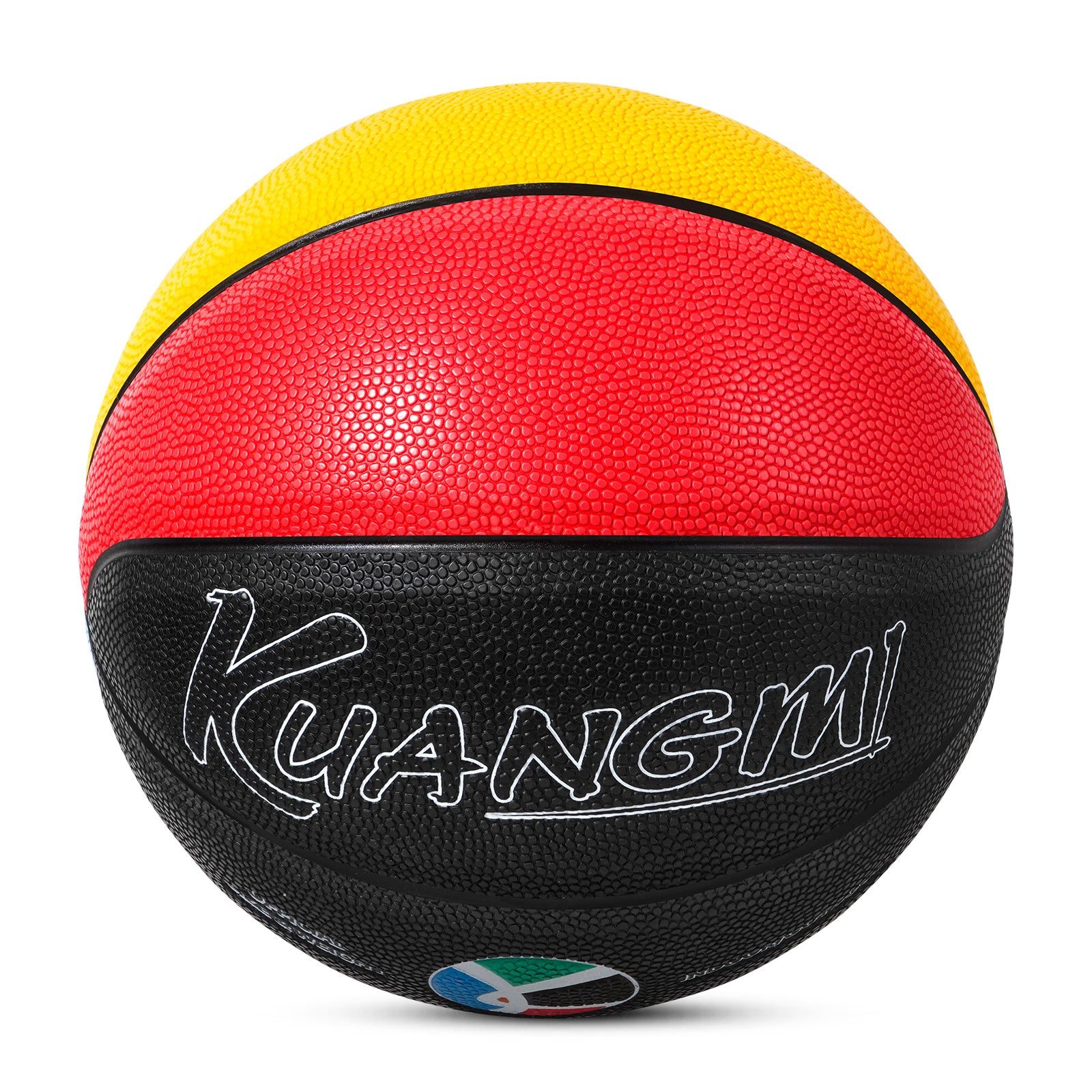 Kuangmi Olympic Colors Basketball - Multicolor Composite PU Ball (Sizes 3/4/5/6/7)