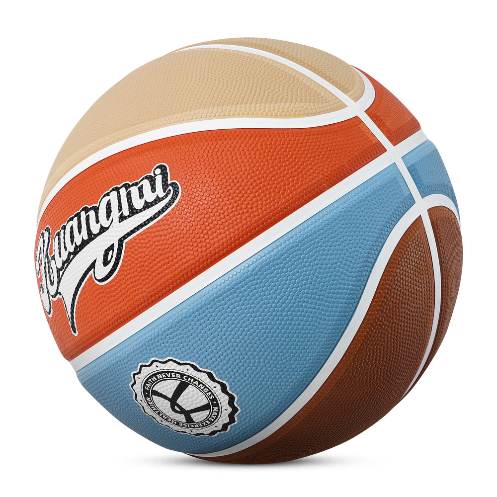 Kuangmi American Style Indoor/Outdoor Premium Rubber Basketball Dark Blue-Orange Size 7 slope chart