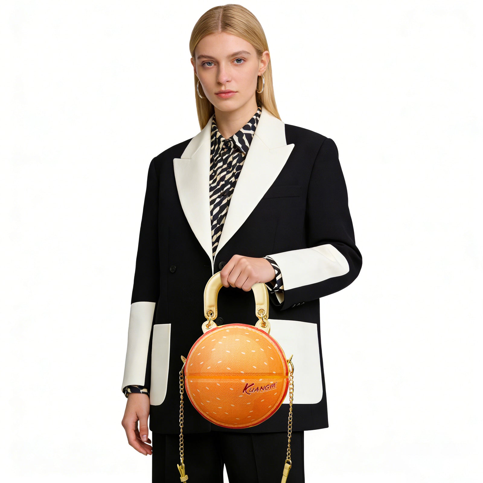 Kuangmi Cheeseburger Basketball Geldbörse & Handtasche, Basketballtasche - Größe 7