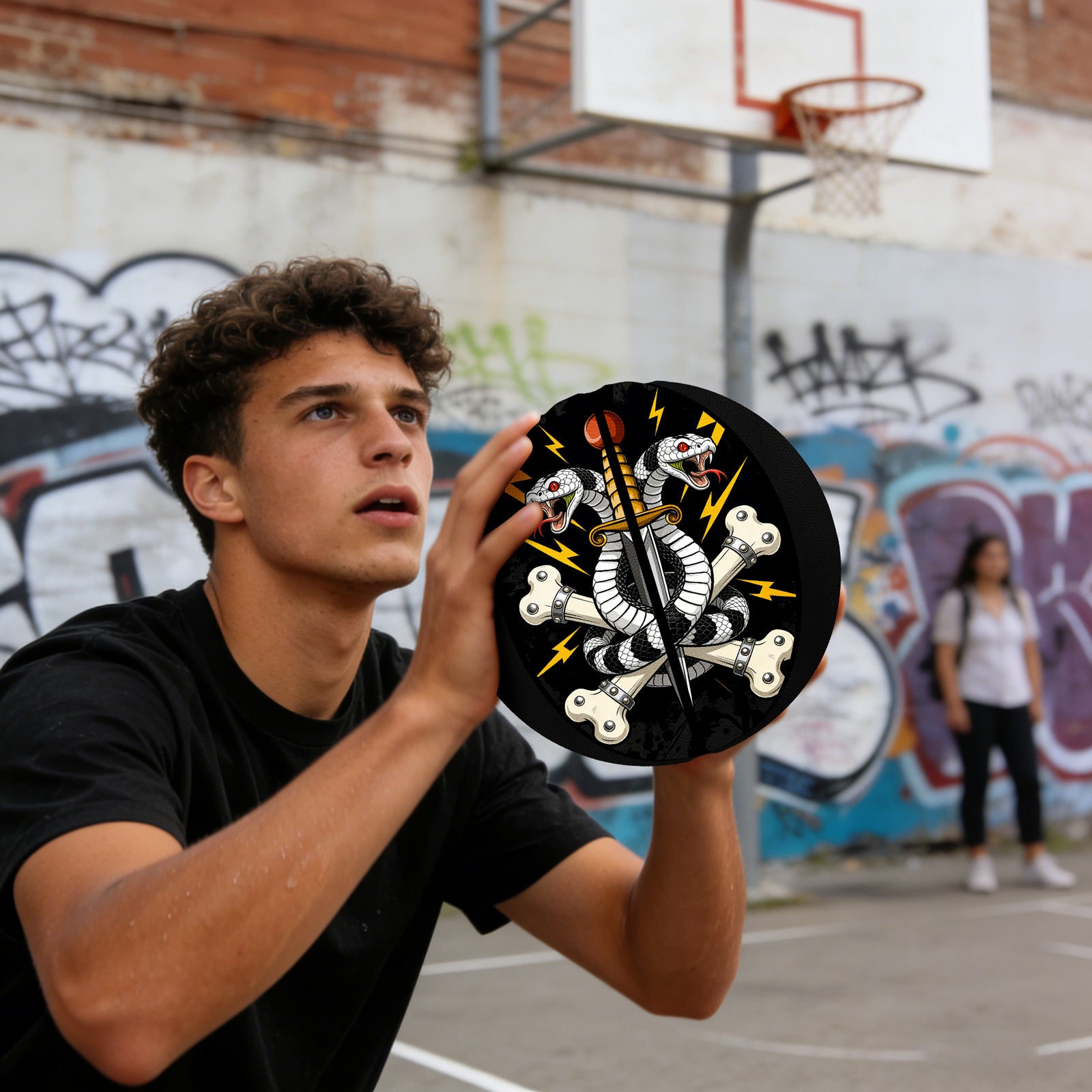 Kuangmi Custom Graphic Basketball - Personalized Artwork/Pattern Design Gift (All Sizes)