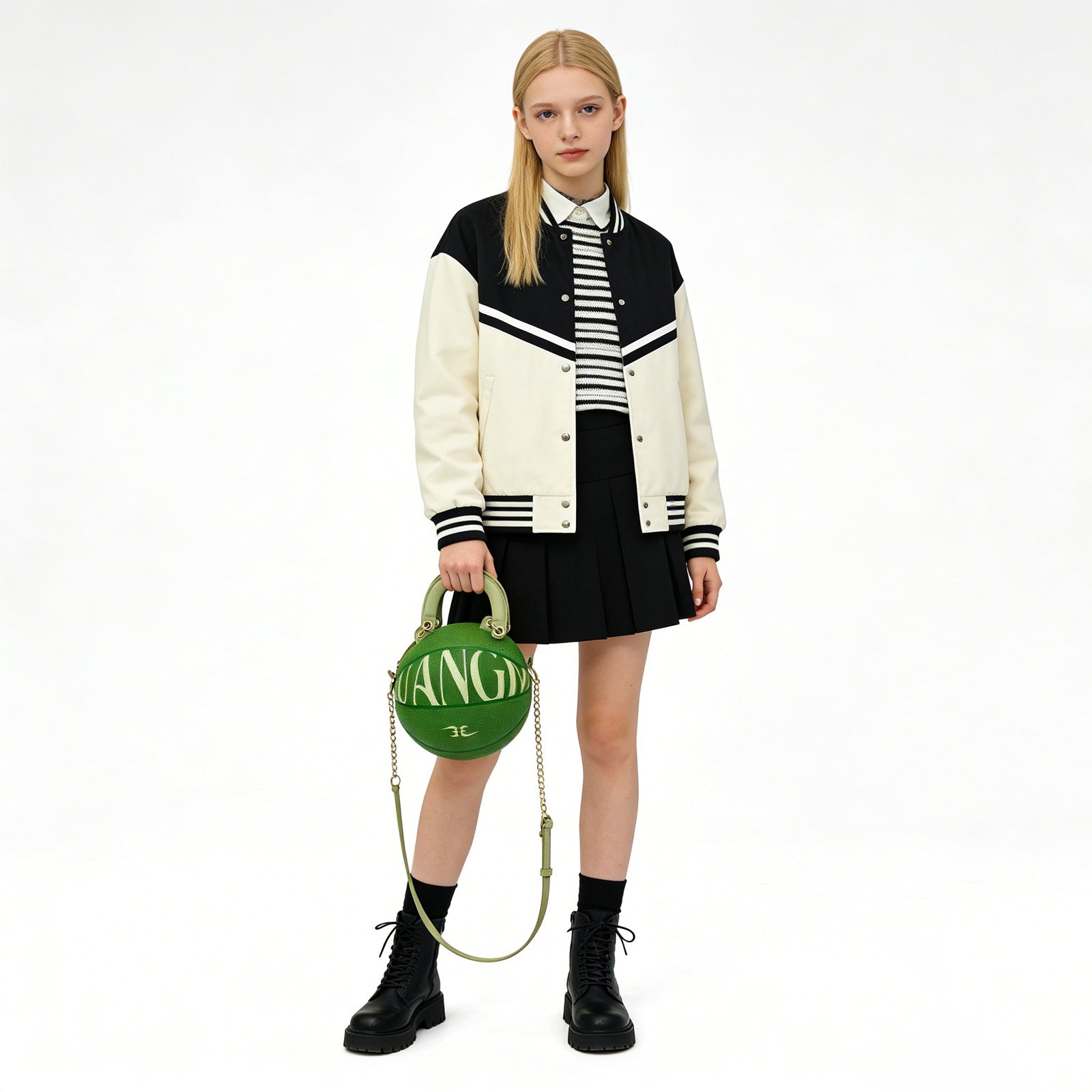 Kuangmi Minimalist Green Basketball Purse & Handbag - Size 7